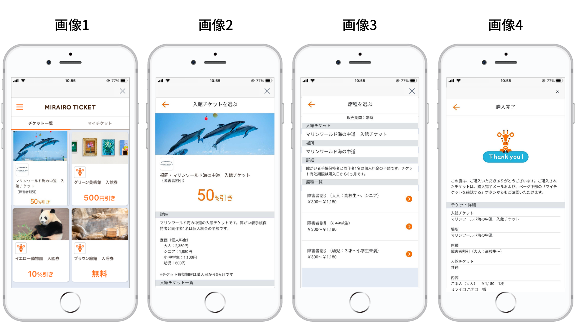 画像　チケット購入時の画面