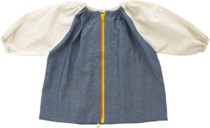 画像　チャックで開け閉めできるスモック