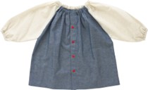 画像　スナップボタンで開け閉めできるスモック