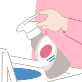 ワンハンドタイプの容器のイラスト