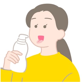 泡タイプのハミガキを使用しているイラスト