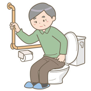 （イラスト）手すり付きトイレ