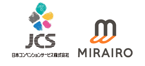 画像　日本コンベンションサービス株式会社と株式会社ミライロのロゴ