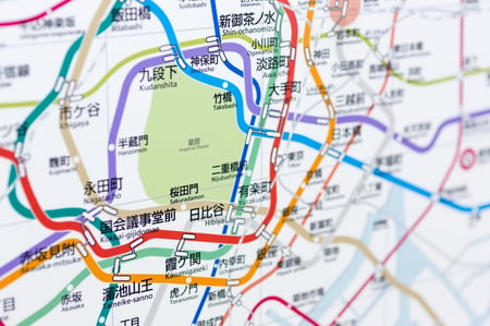 写真　東京メトロの路線図