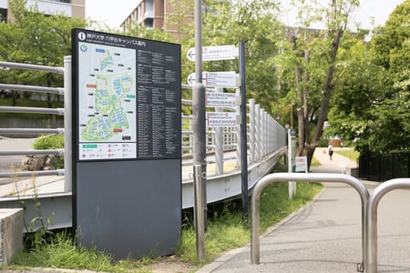 写真　学内に設置されているマップ