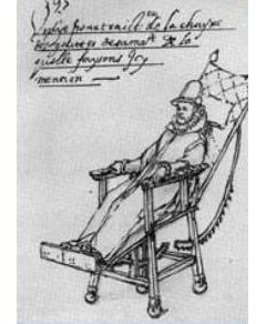 【画像】1500年代の車輪のついた椅子の絵