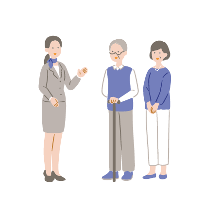 認知症対応マナー研修　イラスト